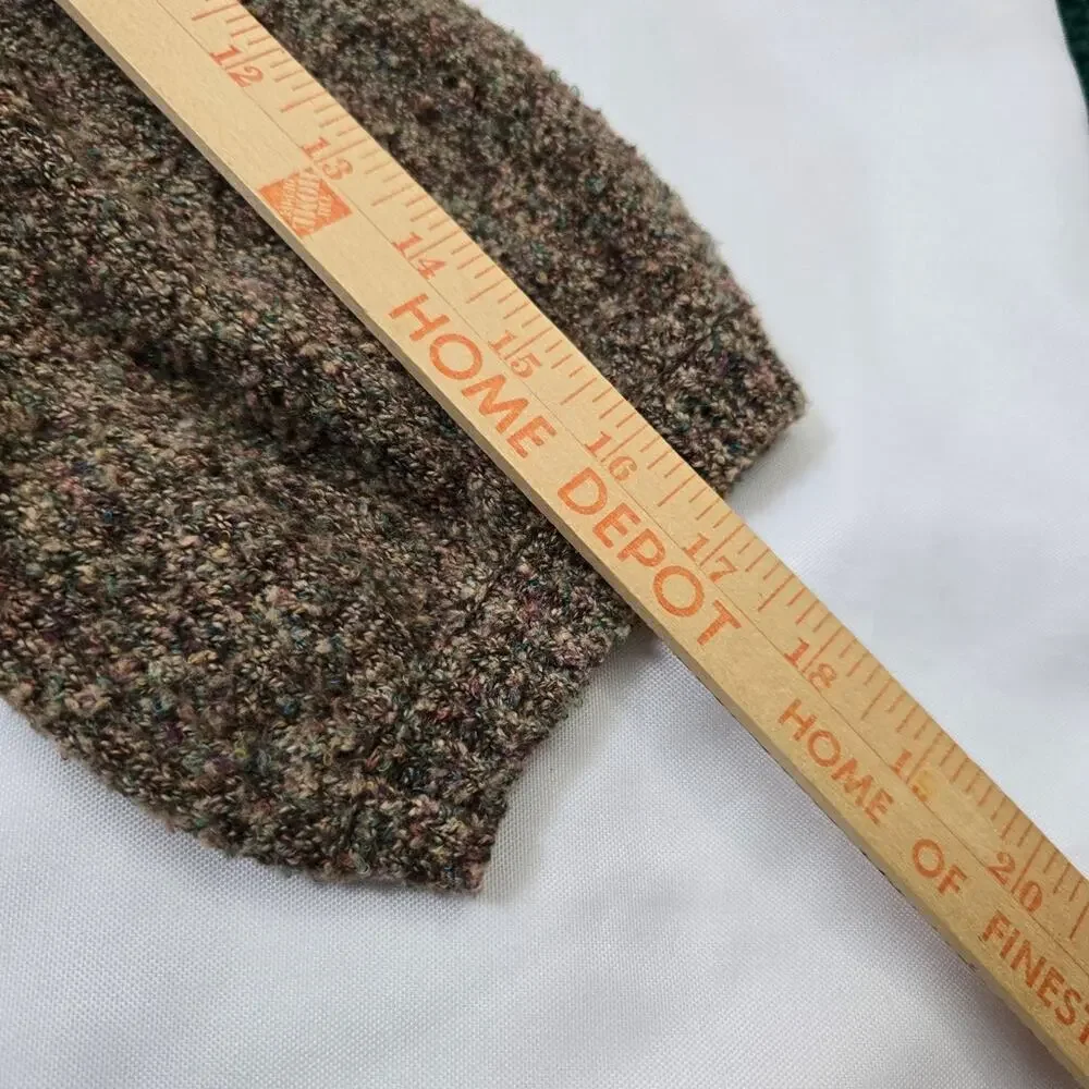 Christopher & Banks Brown Knit Mouline Cropped Sweater Grannycore Cottagecore M - Picture 8 of 12